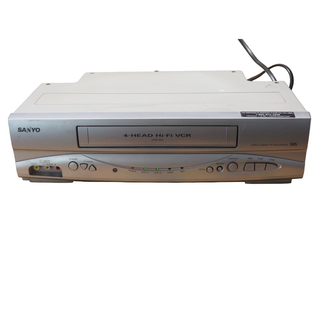 Sanyo VWM-950 VHS VCR - Tested and Working - No Remote